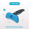 Hank Curved Shape Self Cleaning Deshedder Brush shedding for Dogs (Blue) Dog-Grooming Supplies Hank