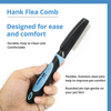 Hank Flea Comb for Pets (Blue) Dog-Grooming Supplies Hank