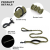 Hank Tactical Bungee Leash for Dogs (Green) Dogs-Collar, Leashes, harnesses Hank
