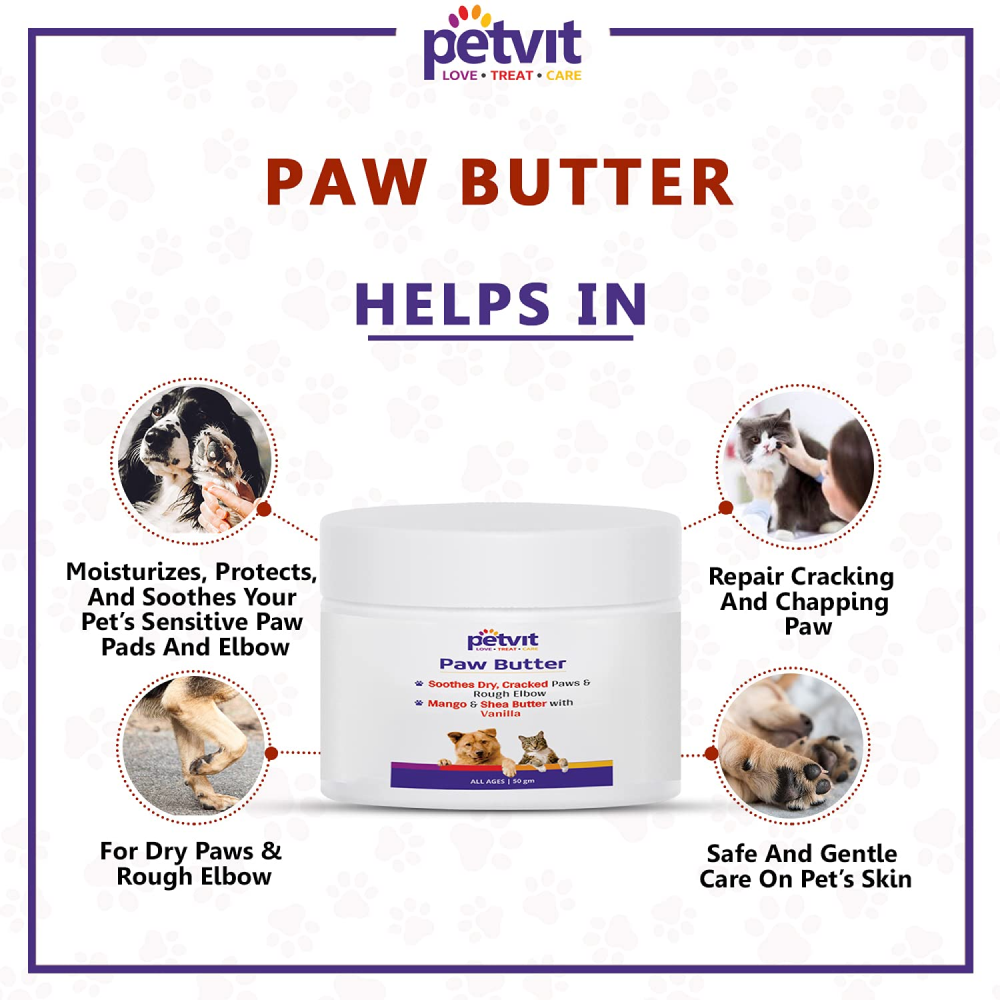 Petvit Mango Shea Butter & Lemon Grass Oil Paw Butter for Dogs and Cats