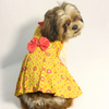 Pawgypets Block Print Bandani Dress for Dogs (Yellow) Dogs-Clothing & Accessories Pawgypets Dropship XXS