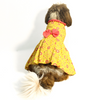 Pawgypets Block Print Bandani Dress for Dogs (Yellow) Dogs-Clothing & Accessories Pawgypets Dropship