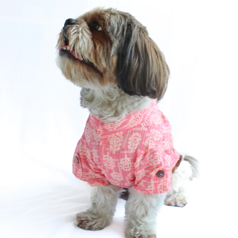 Pawgypets Block Print Kurta for Dogs (Peach) Dogs-Clothing & Accessories Pawgypets Dropship