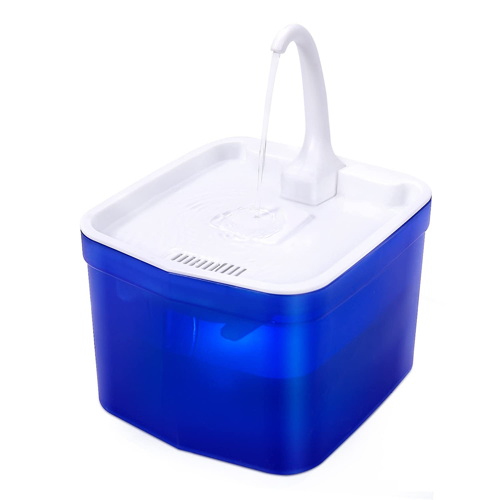 Pet Vogue Automatic Electric Water Fountain with LED Light for Cats (Blue) Cats-Bowls & Feeders Pet Vogue 2L