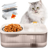 Pet Vogue Exclusive Water Fountain and Food Bowl with Ultra-Quiet Water Dispenser for Cats and Small Dogs (White) Both-Bowls & Feeders Pet Vogue 3L