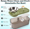 Pet Vogue Exclusive Cat Water Fountain and Food Bowl with Ultra-Quiet Pet Water Dispenser for Cats and Small Dogs (Green) Both-Bowls & Feeders Pet Vogue