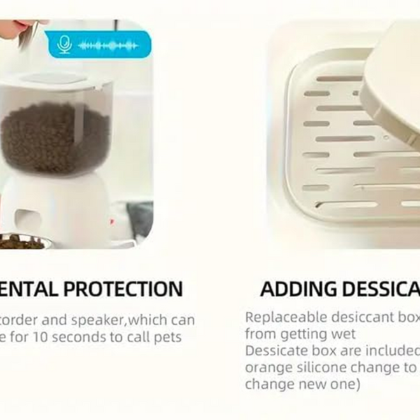 Pet Vogue Automatic Feeder Stainless Steel Dish for Cats and Small Dogs
