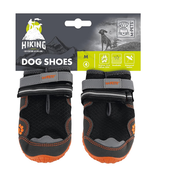 M Pets Hiking Shoes for Dogs (Orange/Black)