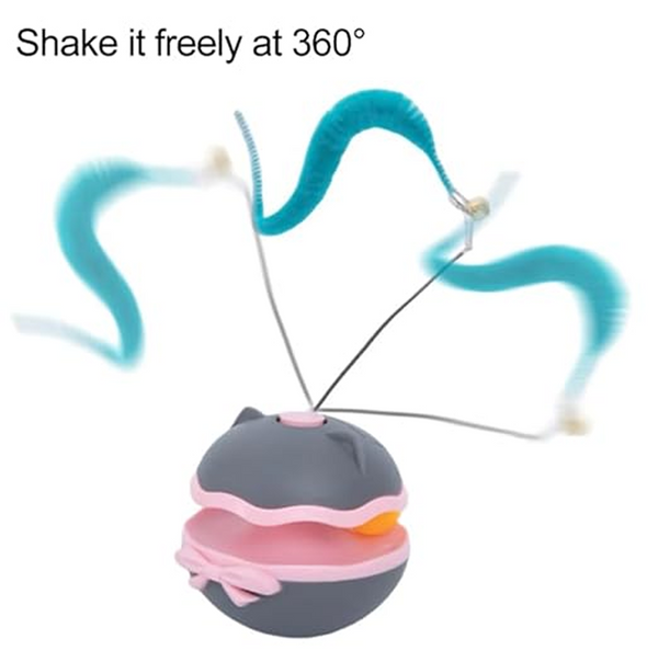 PetVogue Interactive Roller Track Electric Self-Play Tumbler Toy with Teasing Stick and Balls for Indoor Cats and Kittens