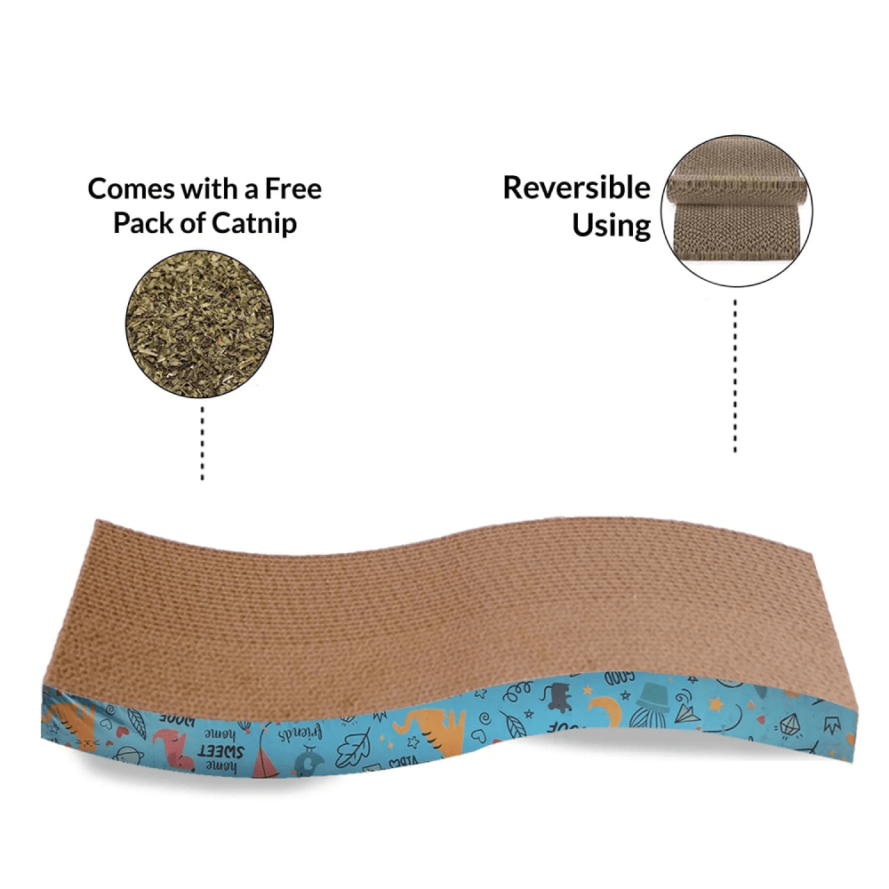 Goofy Tails Scratcher for Cats (Yellow) Cats-Toys Goofy Tails