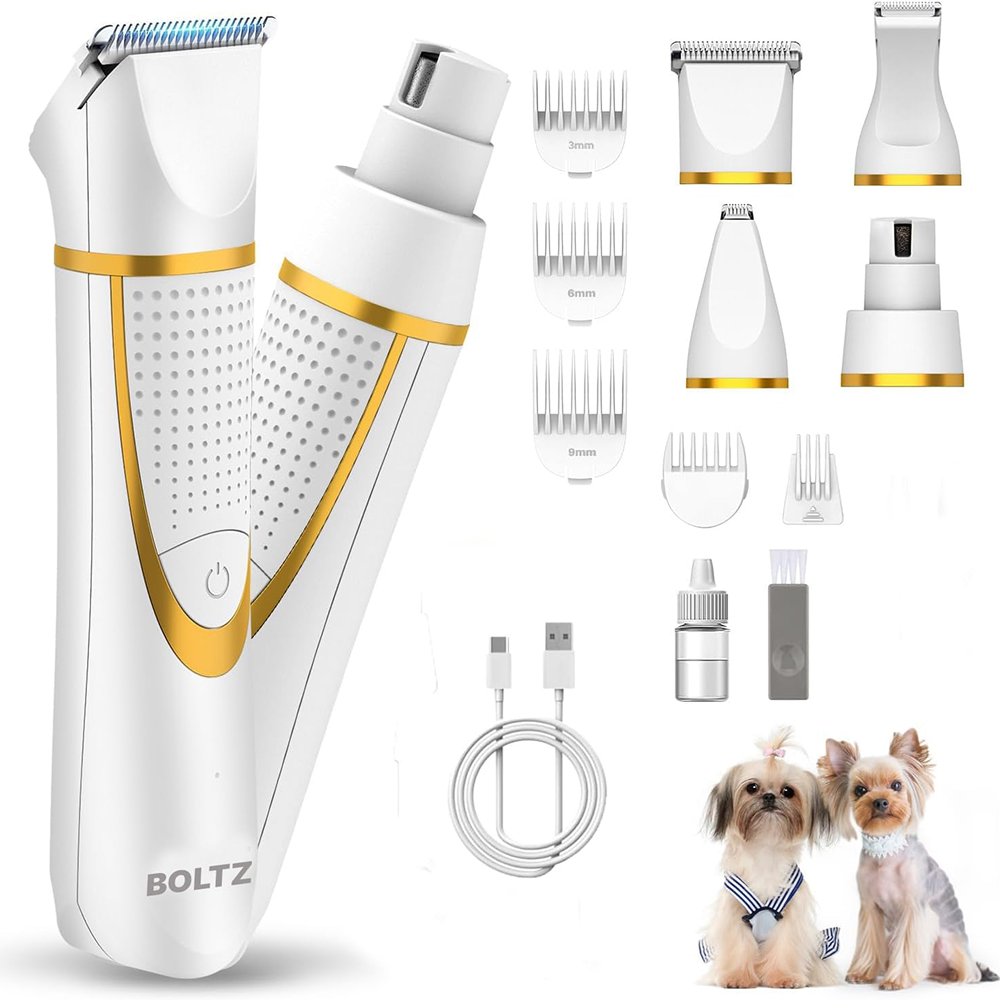 Boltz 4 in 1 IPX7 Waterproof Electric Cordless Trimmer with Nail Grinder for Dogs and Cats Both-Grooming Supplies Boltz 15cm
