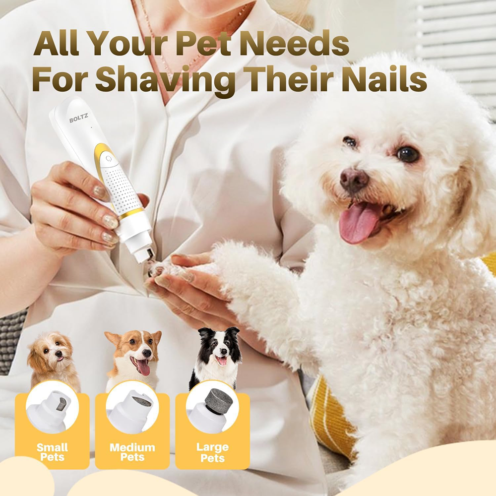 Boltz 4 in 1 IPX7 Waterproof Electric Cordless Trimmer with Nail Grinder for Dogs and Cats Both-Grooming Supplies Boltz