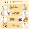 Boltz 4 in 1 IPX7 Waterproof Electric Cordless Trimmer with Nail Grinder for Dogs and Cats Both-Grooming Supplies Boltz