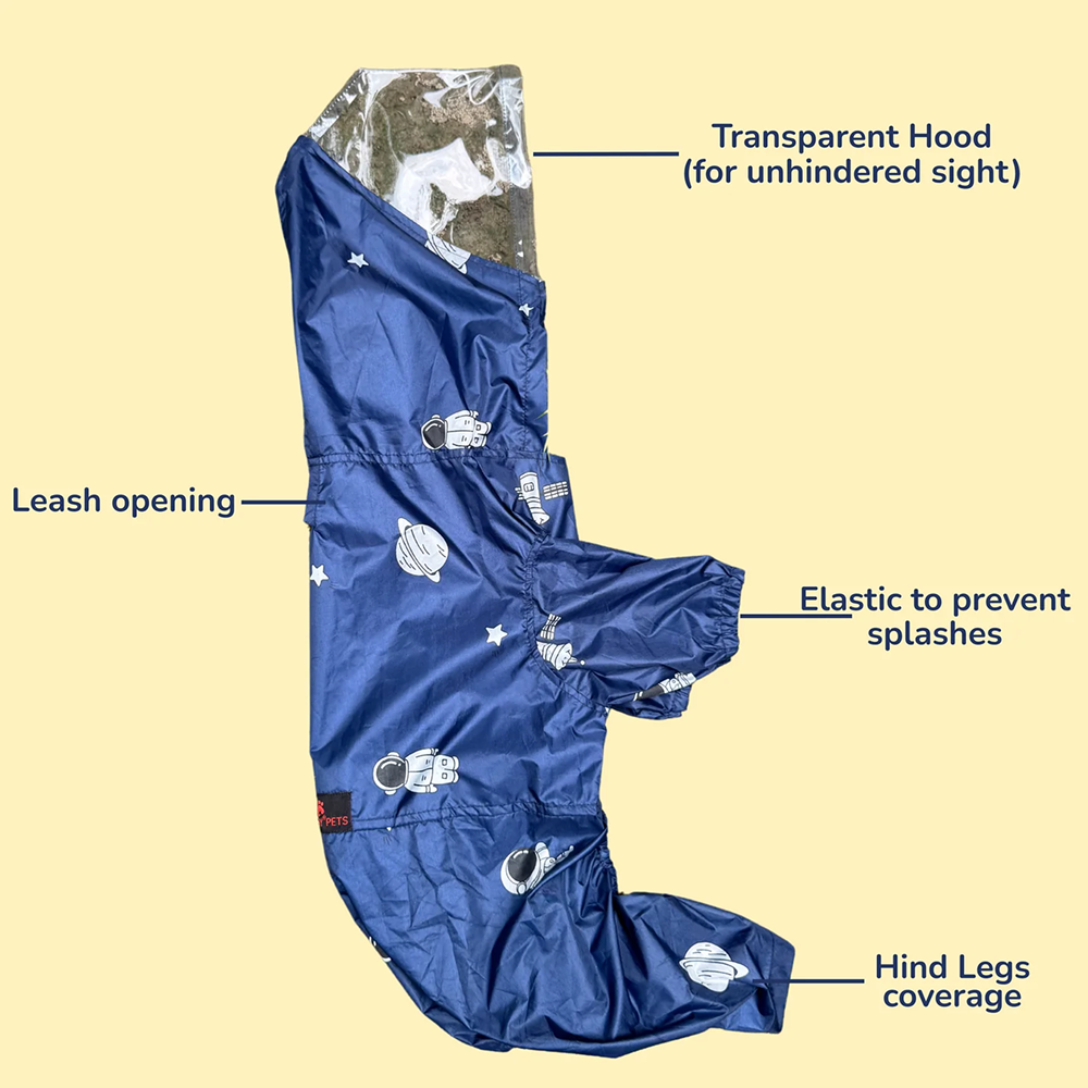 Pawgypets Astronaut Full Coverage Raincoat for Dogs and Cats Both-Clothing & Accessories Pawgypets Dropship