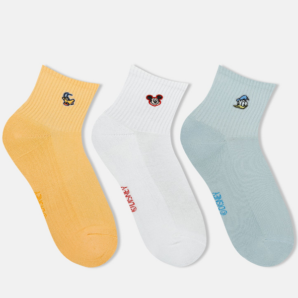 SocksXpress Disney Mickey & Friends High Ankle Socks for Women (Pack of 3)