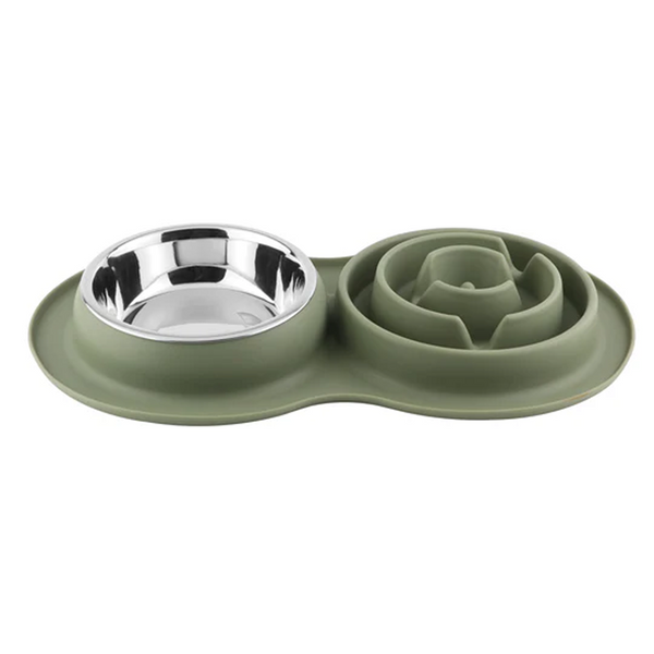 Pawpourri Food & Water Slow Feeder for Dogs