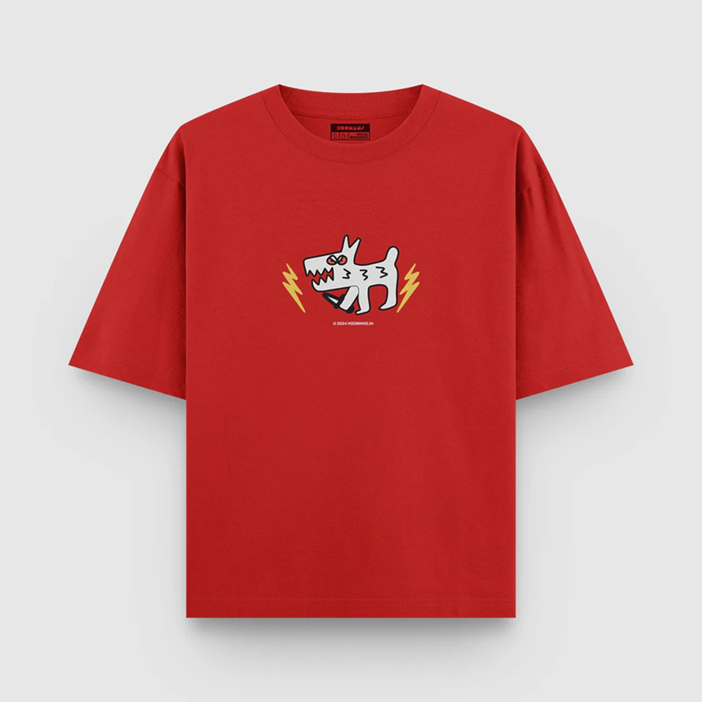 Hoomans Nice Doggo T Shirt for Men and Women (Red) Pet Parent-Clothing & Accessories Hoomans Dropship XS
