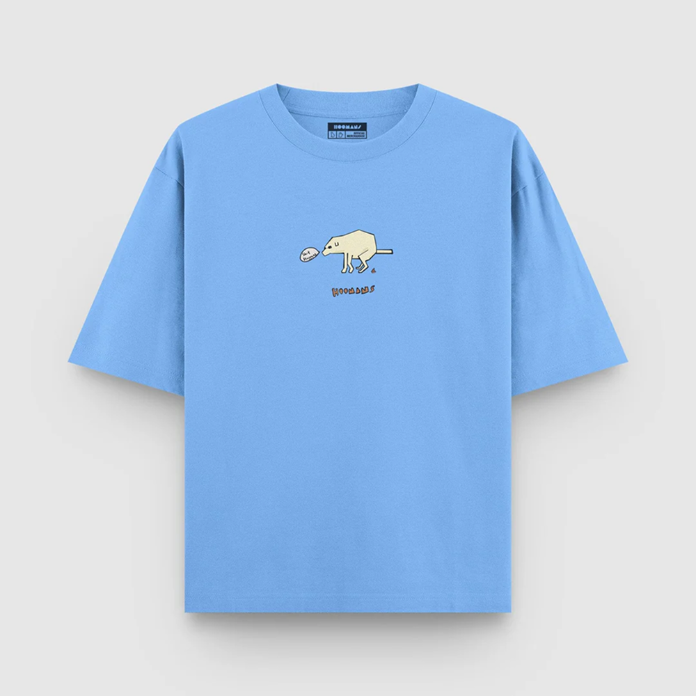 Hoomans Shit Happens T Shirt for Men and Women (Light Blue) Pet Parent-Clothing & Accessories Hoomans Dropship XS