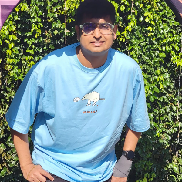 Hoomans Shit Happens T Shirt for Men and Women (Light Blue)
