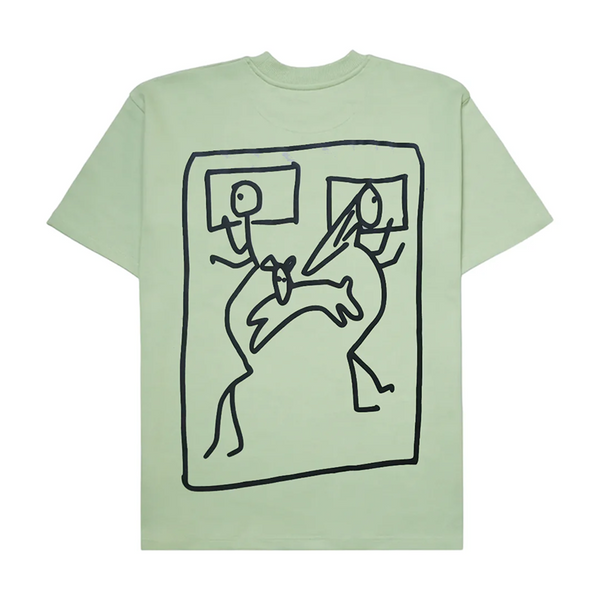 Hoomans Snuggle Sandwich T Shirt for Men and Women (Jade Green)
