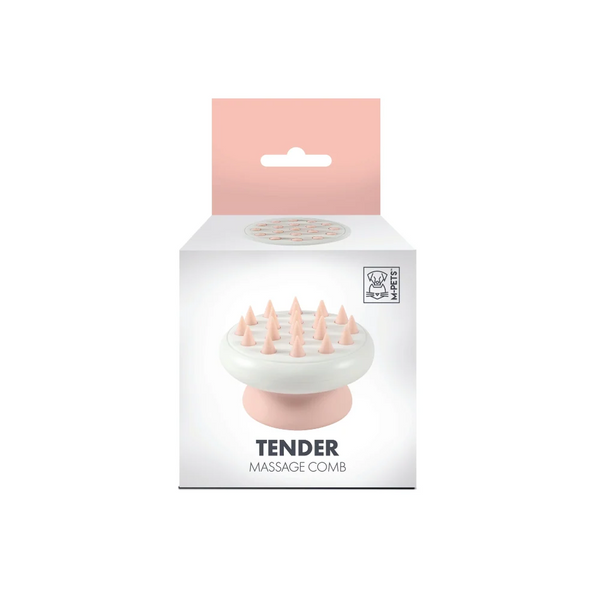 M Pets Tender Massage Comb for Dogs and Cats (White)