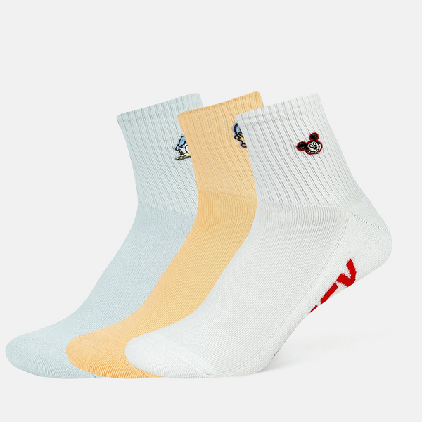 SocksXpress Disney Mickey & Friends High Ankle Socks for Women (Pack of 3)