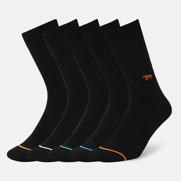 SocksXpress WWF India Themed Formal Crew Socks for Men (Pack of 5)