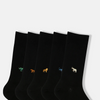 SocksXpress WWF India Themed Formal Crew Socks for Men (Pack of 5) Pet Parent-Clothing & Accessories SocksXpress