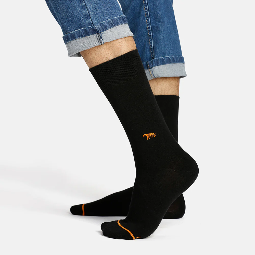 SocksXpress WWF India Themed Formal Crew Socks for Men (Pack of 5) Pet Parent-Clothing & Accessories SocksXpress