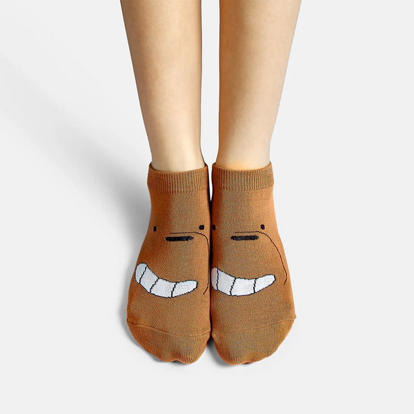 SocksXpress We Bare Bears Themed Ankle Socks for Women (Pack of 3)