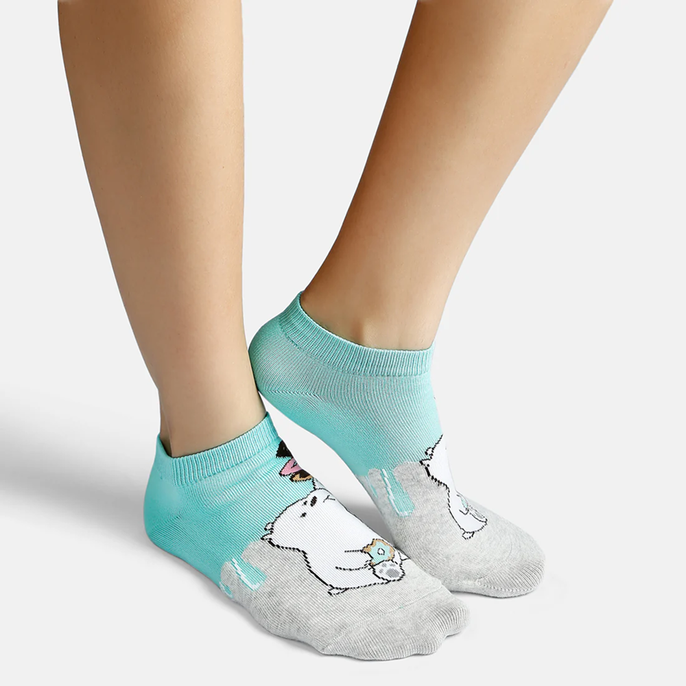 SocksXpress We Bare Bears Themed Ankle Socks for Women (Pack of 3) Pet Parent-Clothing & Accessories SocksXpress