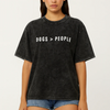 Hoomans Dogs > People Acid Wash T Shirt for Men and Women (Black) Pet Parent-Clothing & Accessories Hoomans Dropship