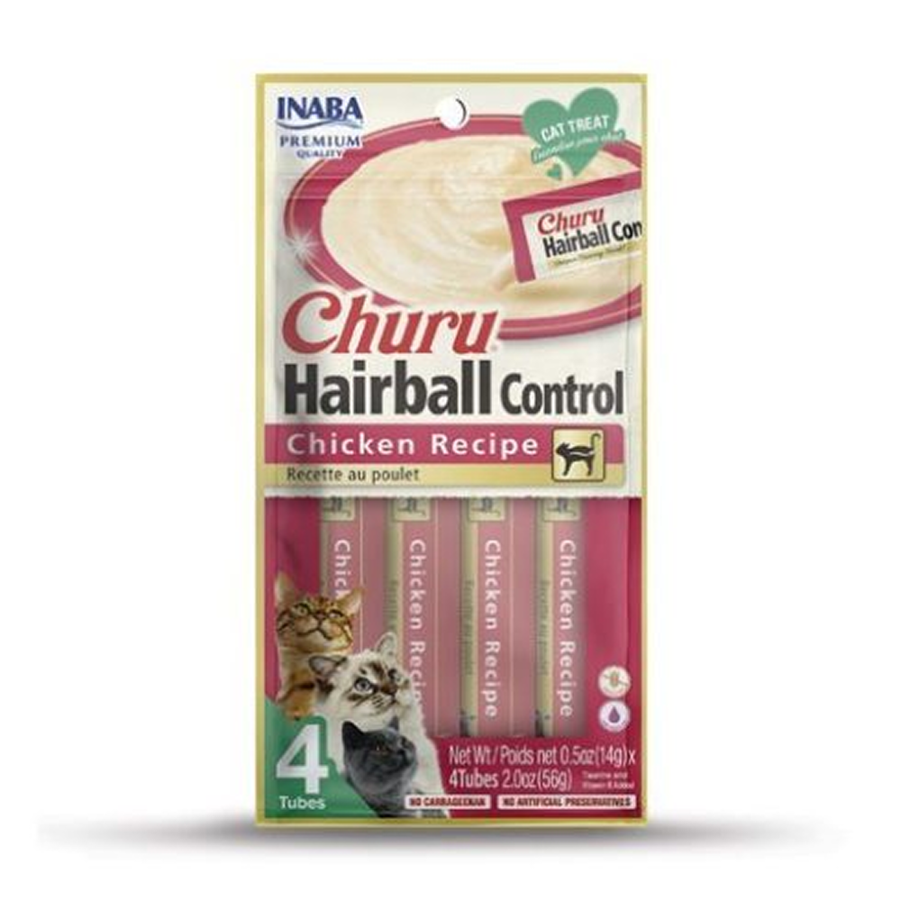 INABA Churu Hairball Chicken Cat Treats Cats-Treats & Others INABA 56g(4pcs)