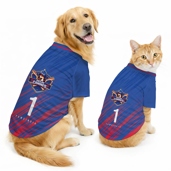 Pawsindia Delhi Canines T20 Pets Premier League Jersey for Dogs | Indian Pet League
