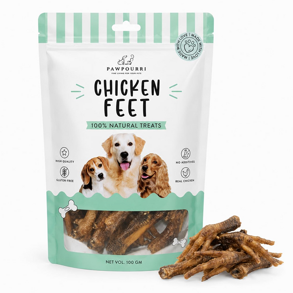 Pawpourri 100% Natural Chicken Feet Dog Treat