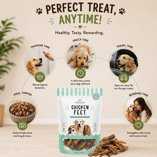 Pawpourri 100% Natural Chicken Feet Dog Treat