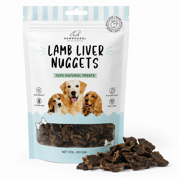 Pawpourri 100% Natural Lamb Liver Nuggets Dog Treat