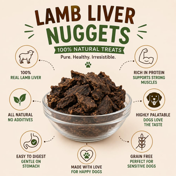 Pawpourri 100% Natural Lamb Liver Nuggets Dog Treat