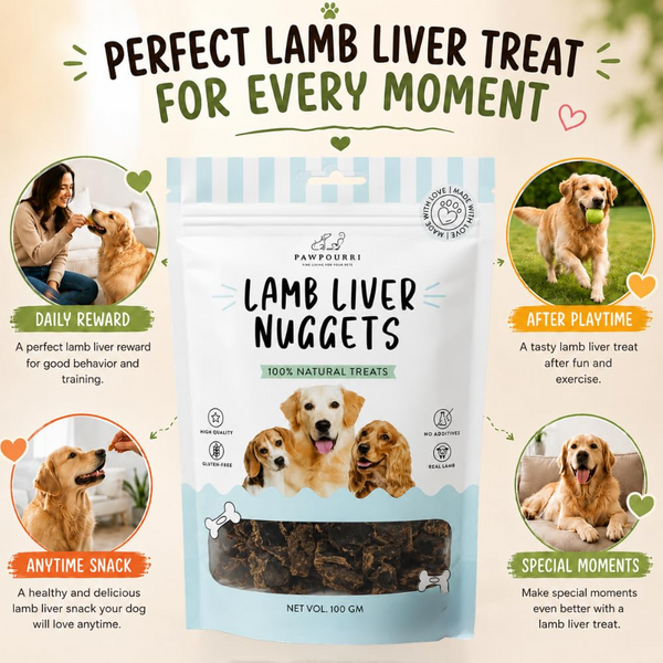 Pawpourri 100% Natural Lamb Liver Nuggets Dog Treat