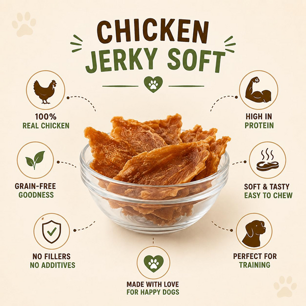 Pawpourri 100% Natural Chicken Jerky Soft Dog Treat