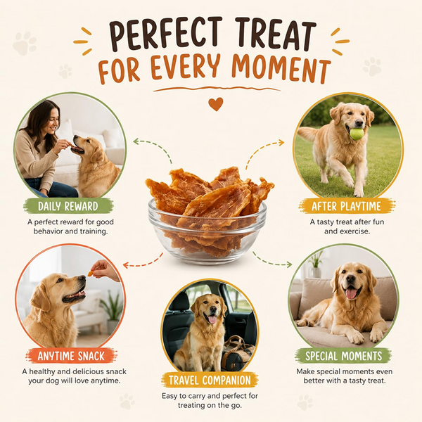 Pawpourri 100% Natural Chicken Jerky Soft Dog Treat