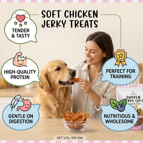 Pawpourri 100% Natural Chicken Jerky Soft Dog Treat