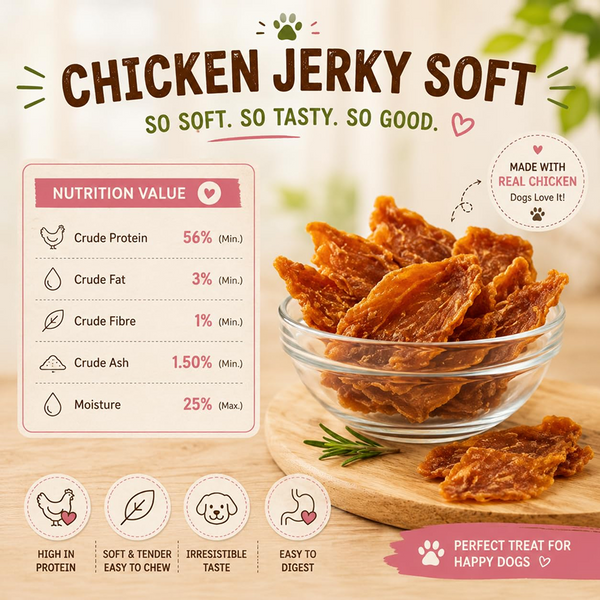 Pawpourri 100% Natural Chicken Jerky Soft Dog Treat