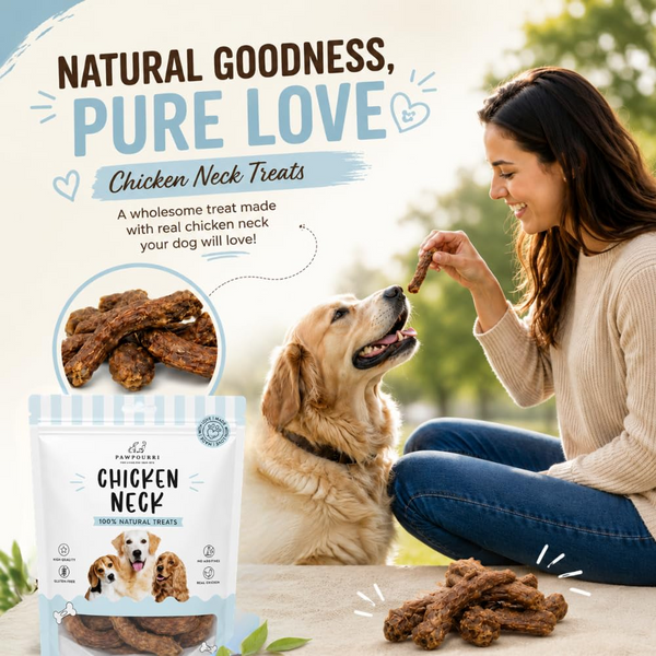 Pawpourri 100% Natural Chicken Neck Jerky Dog Treat