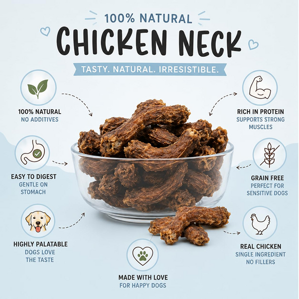 Pawpourri 100% Natural Chicken Neck Jerky Dog Treat