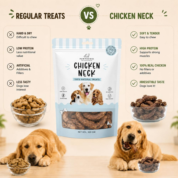 Pawpourri 100% Natural Chicken Neck Jerky Dog Treat