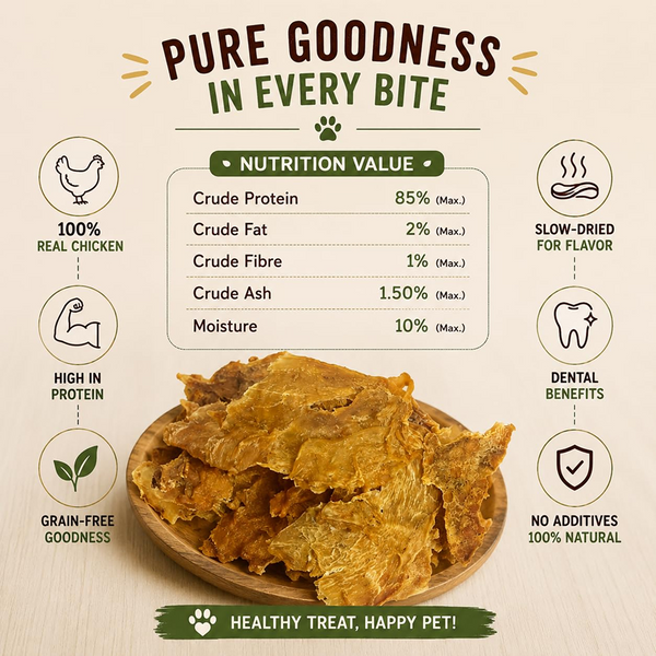 Pawpourri 100% Natural Chicken Jerky Dog Treat