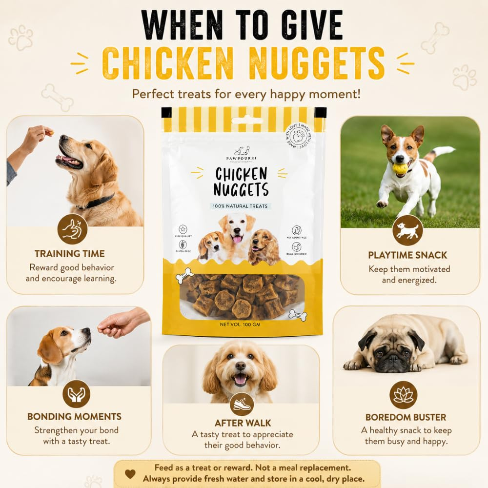 Pawpourri 100% Natural Chicken Nuggets Dog Treat Dog Treats + Others Pawpourri Dropship