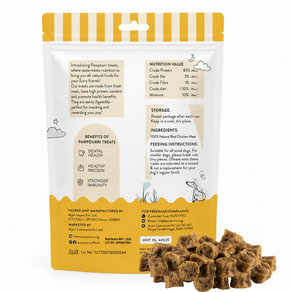 Pawpourri 100% Natural Chicken Nuggets Dog Treat