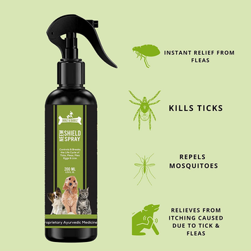 DOGZ & DUDEZ Natural Neem Shield Tick & Flea Repellent Spray for Dogs and Cats